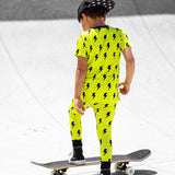 Bamboo Two Piece Set in Neon Electric Lime x Jagger