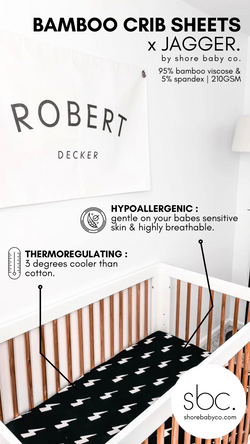 Image of Bamboo Crib Sheet - Jagger - Rebel Bro