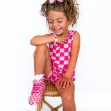 SK8TR Hi-Top in Bubble Gum Checkered