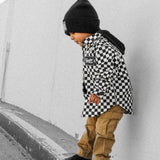 Hooded Flannel in Checkmate