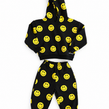 Fleece Hoodie + Sweatpants Set in Happy Hour