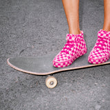 SK8TR Hi-Top in Bubble Gum Checkered
