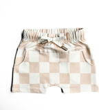 Relaxed Fit Shorts in Salt + Sand Checkered