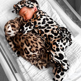 Ruffled Bamboo Zippy Sleeper in Ava (Leopard)