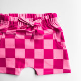 Relaxed Fit Shorts in Bubble Gum Checkered