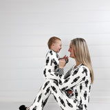 Women’s Bamboo Henley Two Piece Set in Merry Mischief