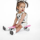 Overall Dress in Salt + Sand Checkered