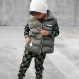 Puffer Vest in Olive