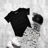 Bamboo Biker Shorts in Urban Drip