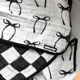 Organic Muslin Quilt in Lana (Bows) x Venice