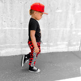 Basic Jogger in Americana Red + Black Checkered