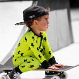 Bamboo Zippy Sleeper in Neon Electric Lime x Jagger