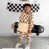 Organic Ribbed Set in Vanilla + Chestnut (PREORDER)