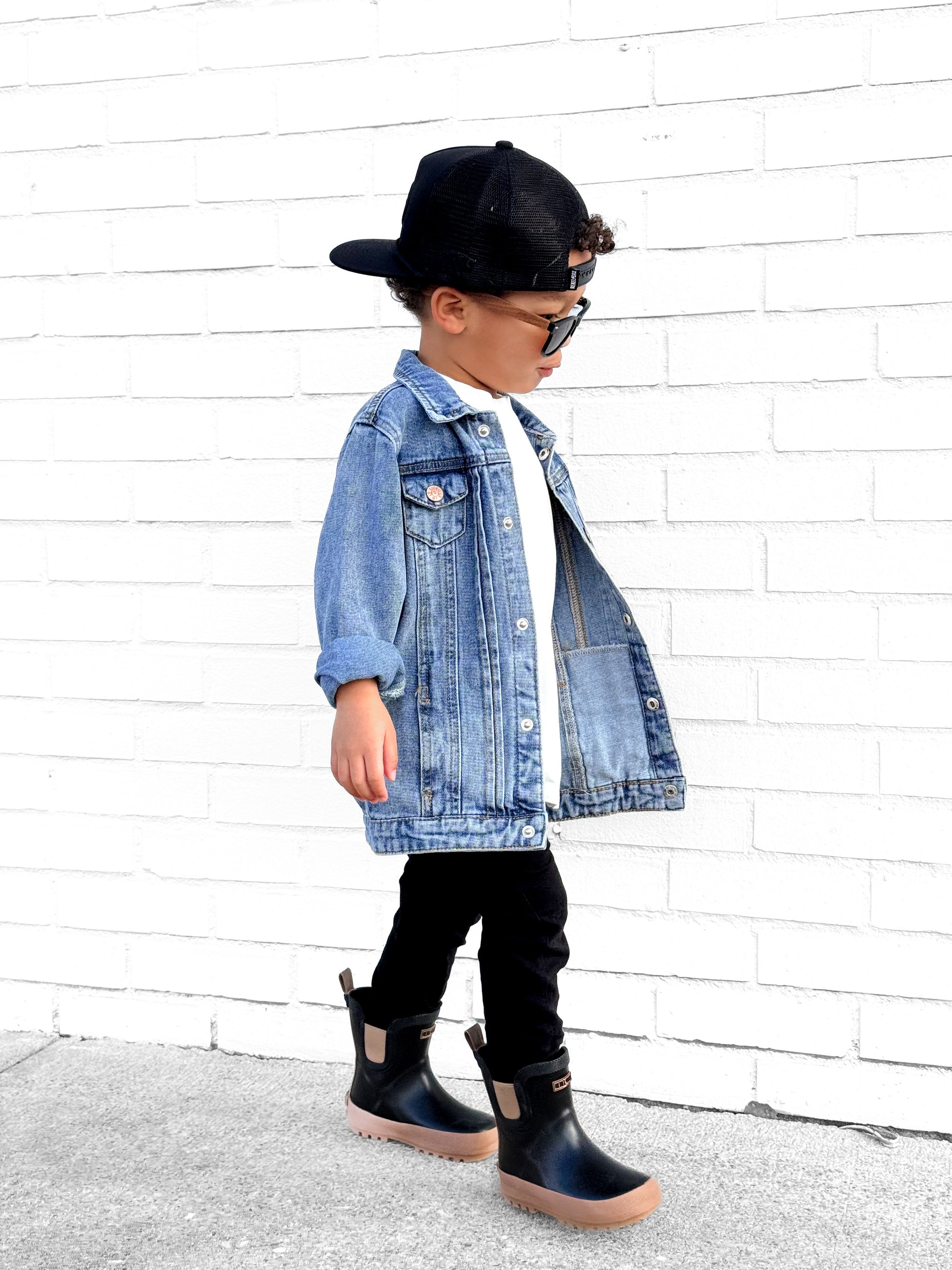 The Core-Classic Midi Boot in Black / Taupe