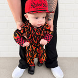 Bamboo Bandana Bib in Caliente