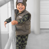 Puffer Vest in Olive