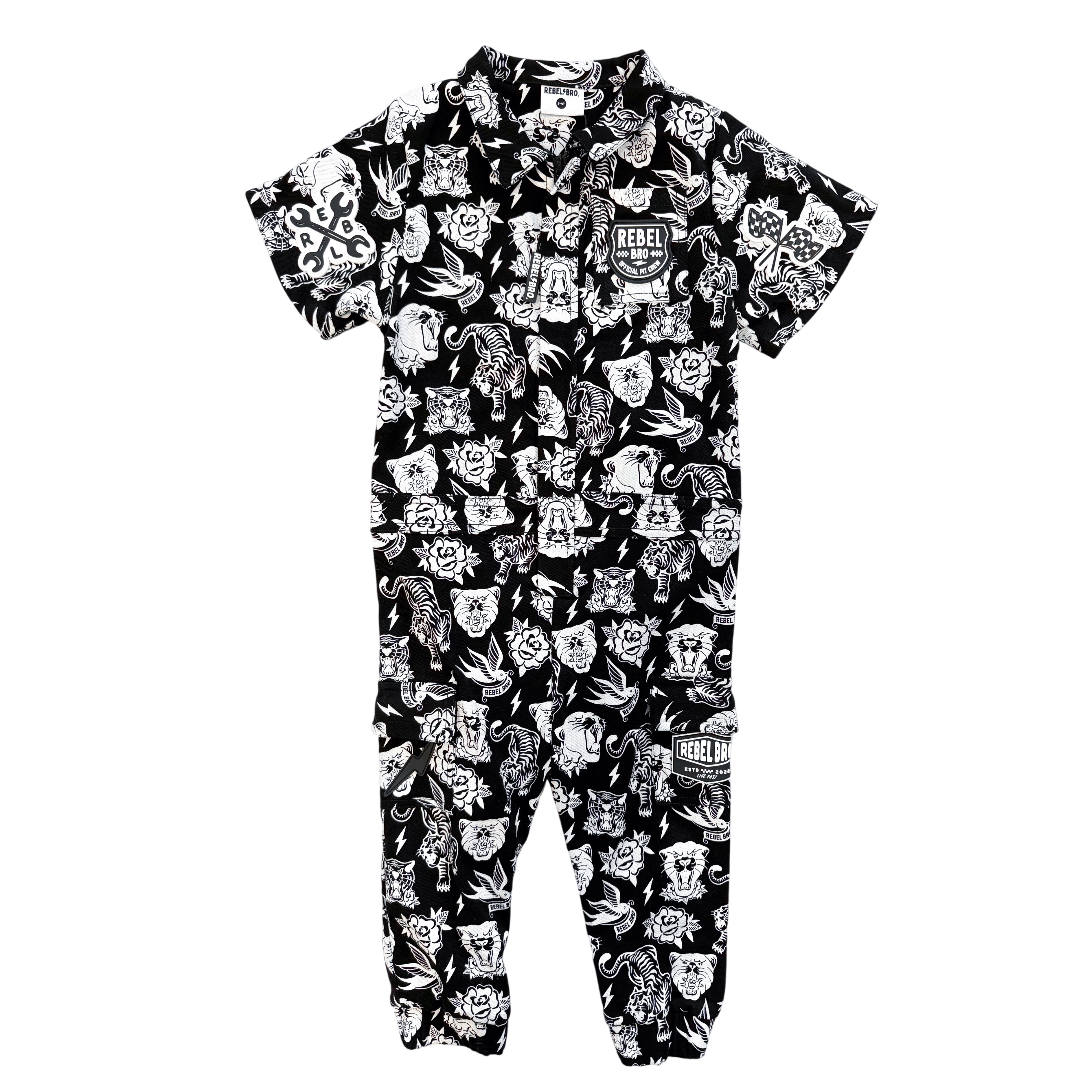 Pit Crew Romper in Born to be Wild - Rebel Bro