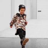 Classic Midi Rain Boot in Black / Taupe