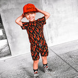 Biker Two Piece Set in Caliente
