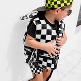 Hydro Snapback in Neon Electric Lime + Black Checkered