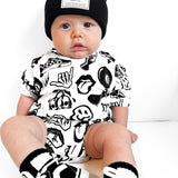 Bamboo Bubble Romper in Warped Tour