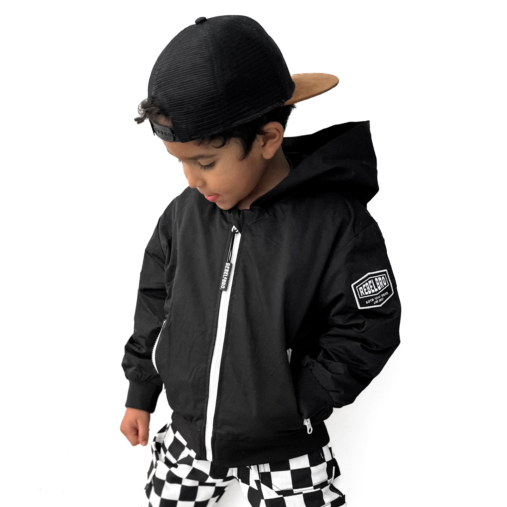 Live Fast Hydro Bomber Jacket in Black (FINAL SALE)