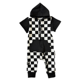Hooded Rebel Short Sleeve Romper in Venice - Rebel Bro