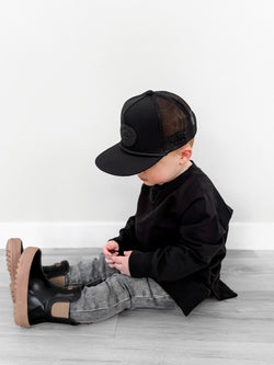 Image of The Core-Classic Midi Boot in Black / Taupe