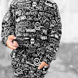 Organic Ribbed Set in Urban Drip [Midnight Edition]