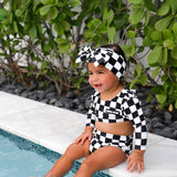 UPF50+ Cropped Two Piece Swimsuit in Venice