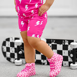 SK8TR Hi-Top in Bubble Gum Checkered