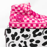 SK8TR Hi-Top in Bubble Gum Checkered