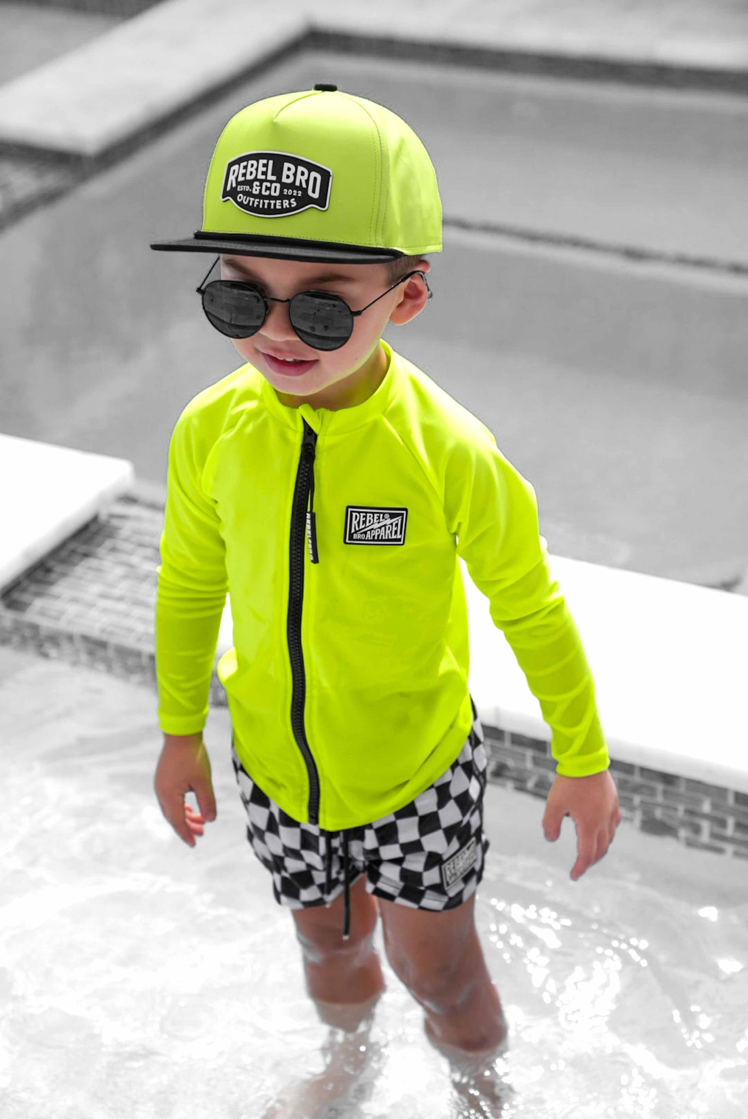 Neon Belly Rash Guard UPF50+ Long Sleeve Rash Guard in Neon Electric Lime – Rebel Bro
