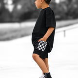 Everyday Cotton Shorts Set in Black