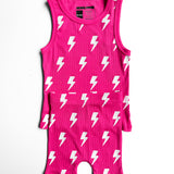 Tank + Biker Two Piece Set in Hottest Pink x Jagger