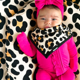 Ruffled Bamboo Zippy Sleeper in Hottest Pink