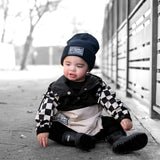 Pullover Windbreaker in Black/Oat