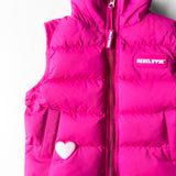 Puffer Vest in Hottest Pink