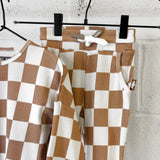 Organic Ribbed Set in Vanilla + Chestnut (PREORDER)