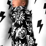 Bamboo Stretch Swaddle in Bad Boy [Midnight Edition]