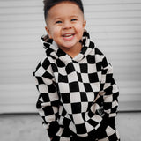 Fleece Hoodie + Sweatpants Set in Venice (Checkered)