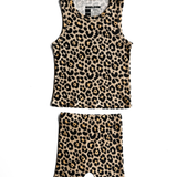 Tank + Biker Two Piece Set in Ava (Leopard)
