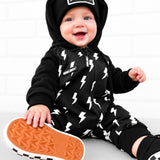 Hooded Fleece Romper in Jagger