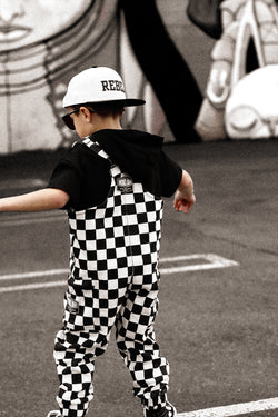 Image of The Live Fast Checkered Overall in Venice