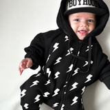 Hooded Fleece Romper in Jagger