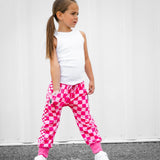 Basic Jogger in Bubble Gum Checkered