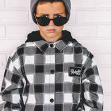 Hooded Flannel in Woodlands Haze
