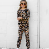 Organic Ribbed Set in Ava (Leopard)