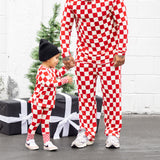 Men's Bamboo Two Piece Set in Candy Cane Checkered