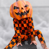 Bamboo Two Piece Set in Jack-O Lantern Checkered